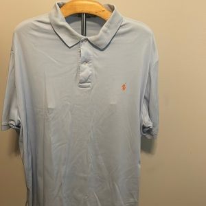 Gently used Big and tall polo by Ralph Lauren. The shirt is 2XB and is blue